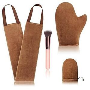 4 Pcs Self Tanner Mitt Applicator Kit - Self Tanning Mitt Glove,Self Tanner Back